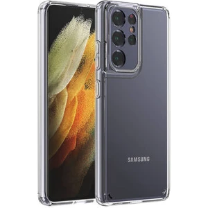 Techno Guru Samsung Galaxy S21 Ultra Tam Koruma Sağlayan Sert ve Şeffaf Coss Premium Silikon Kılıf