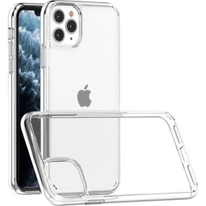 Techno Guru iPhone 11 Pro Max Tam Koruma Sağlayan Sert ve Şeffaf Coss Premium Silikon Kılıf