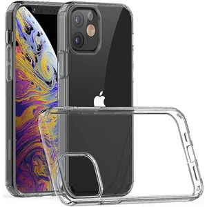 Techno Guru iPhone 12 Mini Tam Koruma Sağlayan Sert ve Şeffaf Coss Premium Silikon Kılıf