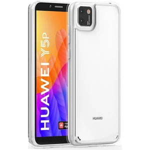 Techno Guru Huawei Y5P Tam Koruma Sağlayan Sert ve Şeffaf Coss Premium Silikon Kılıf