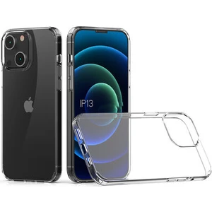 Techno Guru iPhone 13 Mini Tam Koruma Sağlayan Sert ve Şeffaf Coss Premium Silikon Kılıf