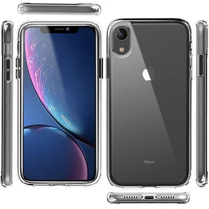 Techno Guru iPhone Xr Tam Koruma Sağlayan Sert ve Şeffaf Coss Premium Silikon Kılıf