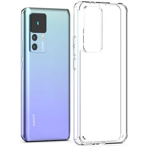 Techno Guru Xiaomi Mi 12T Pro Tam Koruma Sağlayan Sert ve Şeffaf Coss Premium Silikon Kılıf