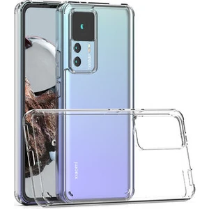 Techno Guru Xiaomi Mi 12T Tam Koruma Sağlayan Sert ve Şeffaf Coss Premium Silikon Kılıf