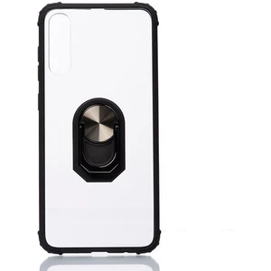 Techno Guru Samsung Galaxy A70 Yüzüklü ve Kenarları Renkli Köşe Korumalı Mola Premium Pc Silikon Kılıf