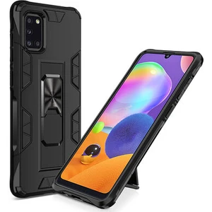 Techno Guru Samsung Galaxy A31 Stantlı ve Tam Koruma Sağlayan Şık Volve Premium Sert Silikon Kılıf