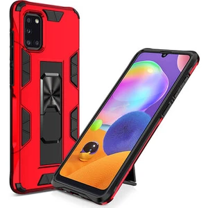 Techno Guru Samsung Galaxy A31 Stantlı ve Tam Koruma Sağlayan Şık Volve Premium Sert Silikon Kılıf
