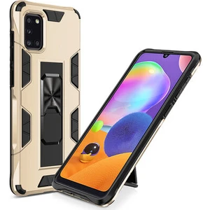 Techno Guru Samsung Galaxy A31 Stantlı ve Tam Koruma Sağlayan Şık Volve Premium Sert Silikon Kılıf
