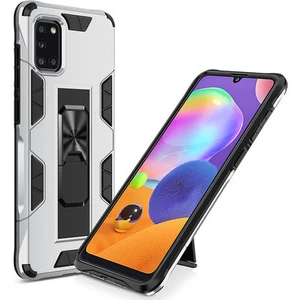 Techno Guru Samsung Galaxy A31 Stantlı ve Tam Koruma Sağlayan Şık Volve Premium Sert Silikon Kılıf