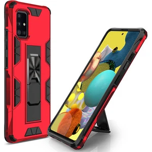 Techno Guru Samsung Galaxy A51 Stantlı ve Tam Koruma Sağlayan Şık Volve Premium Sert Silikon Kılıf