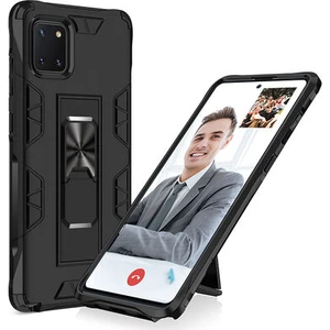 Techno Guru Samsung Galaxy A81 Stantlı ve Tam Koruma Sağlayan Şık Volve Premium Sert Silikon Kılıf