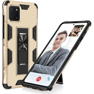 Techno Guru Samsung Galaxy A81 Stantlı ve Tam Koruma Sağlayan Şık Volve Premium Sert Silikon Kılıf