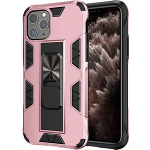 Techno Guru iPhone 11 Pro Stantlı ve Tam Koruma Sağlayan Şık Volve Premium Sert Silikon Kılıf