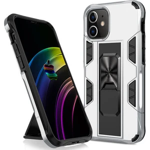 Techno Guru iPhone 12 Stantlı ve Tam Koruma Sağlayan Şık Volve Premium Sert Silikon Kılıf