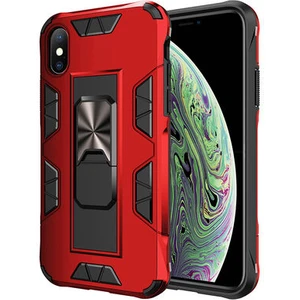 Techno Guru iPhone x Stantlı ve Tam Koruma Sağlayan Şık Volve Premium Sert Silikon Kılıf