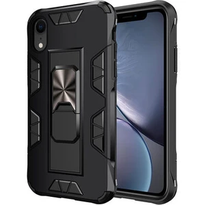 Techno Guru iPhone Xr Stantlı ve Tam Koruma Sağlayan Şık Volve Premium Sert Silikon Kılıf