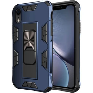 Techno Guru iPhone Xr Stantlı ve Tam Koruma Sağlayan Şık Volve Premium Sert Silikon Kılıf