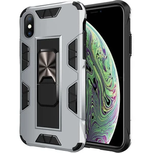 Techno Guru iPhone Xs Max Stantlı ve Tam Koruma Sağlayan Şık Volve Premium Sert Silikon Kılıf