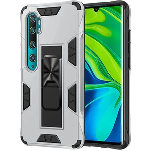 Techno Guru Xiaomi Mi Note 10 Lite Stantlı ve Tam Koruma Sağlayan Şık Volve Premium Sert Silikon Kılıf