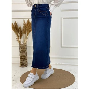 Cep Detaylı Denim - Lacivert