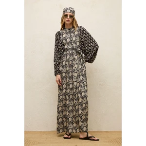 Viskon Balon Kol Elbise Carmıne