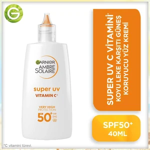 Ambre Solaire Super UV C Vitamini Koyu Leke Karşıtı Fluid Yüz Güneş Kremi SPF50+ 40ML