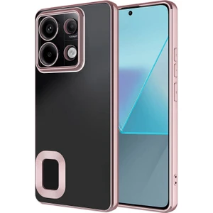 Xiaomi Redmi Note 13 4g Uyumlu Kılıf Şeffaf Logo Gösteren Parlak Renkli Kenar Telefon Kılıfı Kapak