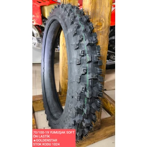 Golden Star Goldenstar 70/100-19 Yumuşak Soft Ön Lastik XF57. Enduro Cross. Kuba Black Cat Ön Lastik. Stok Kodu 1023