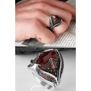 Ksr Moda Ksrmoda Markiz Kesim Zirkon Taşlı 925 Ayar Erkek Gümüş Yüzük