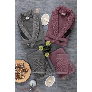 Hayal 12 Parça Kutulu Jakarlı Bornoz Takımı | Bornoz | Havlu & Havlu Seti | Banyo Çeyiz Seti