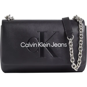 Calvin Klein Kadın Oymalı Monologolu Siyah Kapaklı Çanta