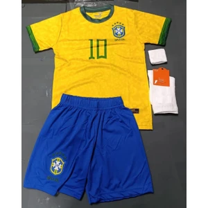 Cheecky Chic Brezilya 2023/24 Yeni Sezon Neymar Jr Çocuk Forması 4'lü Set Zyn