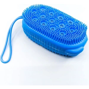 Silikon Banyo Sabun Kesesi Hazneli Şampuan Peeling Vücut Masaj Fırçası Sabunluk Unisex