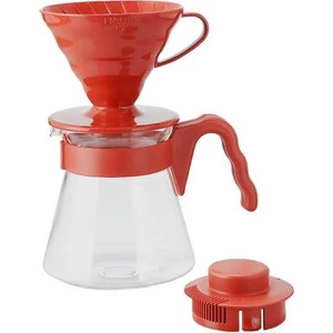 HARIO V60 KAHVE DEMLEME SETİ (KIRMIZI)