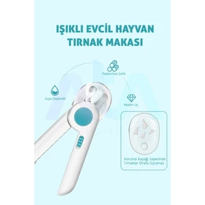 Işıklı Kedi Köpek Tırnak Makası Pet Evcil Hayvanları Için Korumalı Led'li Törpülü Tırnak Makası