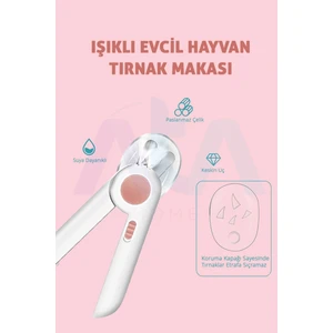 Işıklı Kedi Köpek Tırnak Makası Pet Evcil Hayvanları Için Korumalı Led'li Törpülü Tırnak Makası