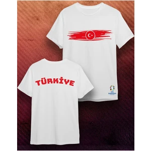 Milli Takım Euro 2024 Tasarımlı Türkiye Yazılı T-Shirt -Milli Takım Tişört