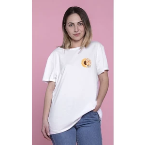 Oversize Beyaz %100 Pamuk Süprem Bisiklet Baskılı T-Shirt
