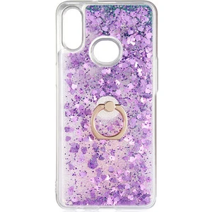 Samsung Galaxy A10S Kılıf Yüzüklü ve Sıvılı Şık Diana Premium Silikon Kapak