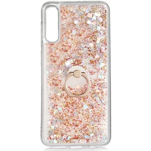 Samsung Galaxy A50 Kılıf Yüzüklü ve Sıvılı Şık Diana Premium Silikon Kapak