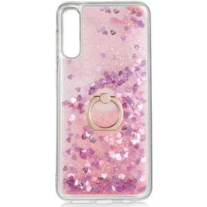 Samsung Galaxy A50 Kılıf Yüzüklü ve Sıvılı Şık Diana Premium Silikon Kapak