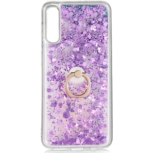 Samsung Galaxy A50 Kılıf Yüzüklü ve Sıvılı Şık Diana Premium Silikon Kapak