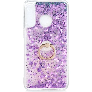 Huawei P30 Lite Kılıf Yüzüklü ve Sıvılı Şık Diana Premium Silikon Kapak