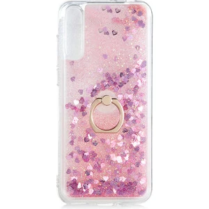 Huawei P Smart S Kılıf Yüzüklü ve Sıvılı Şık Diana Premium Silikon Kapak