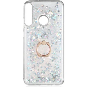 Huawei P40 Lite E Kılıf Yüzüklü ve Sıvılı Şık Diana Premium Silikon Kapak