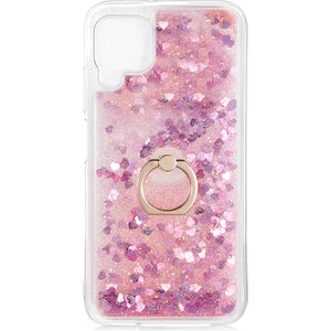 Huawei P40 Lite Kılıf Yüzüklü ve Sıvılı Şık Diana Premium Silikon Kapak