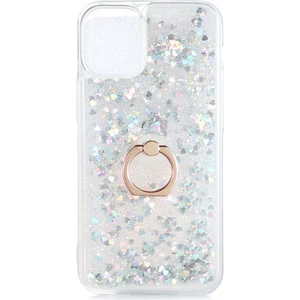 Apple iPhone 12 Mini Kılıf Yüzüklü ve Sıvılı Şık Diana Premium Silikon Kapak