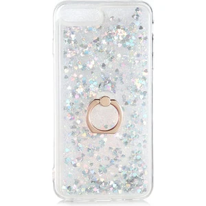 Apple iPhone 7 Plus Kılıf Yüzüklü ve Sıvılı Şık Diana Premium Silikon Kapak