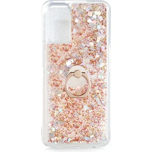 Oppo A92 Kılıf Yüzüklü ve Sıvılı Şık Diana Premium Silikon Kapak