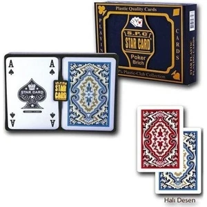 Iskambil Kağıdı Plastik Iskambil Oyun Kağıdı Çift Deste Saklama Kutulu Kaliteli